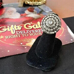 𝅺RING BURNISHED GOLD, ADJUSTABLE TO SIZE 7